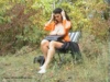 Notebook under my big melons